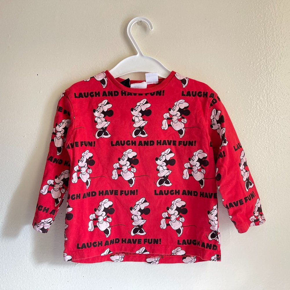 ZARA Baby girl Minnie Long sleeves T shirts 12-18 months